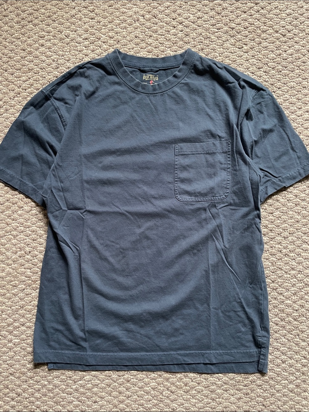 Red head blank pocket t shirt
